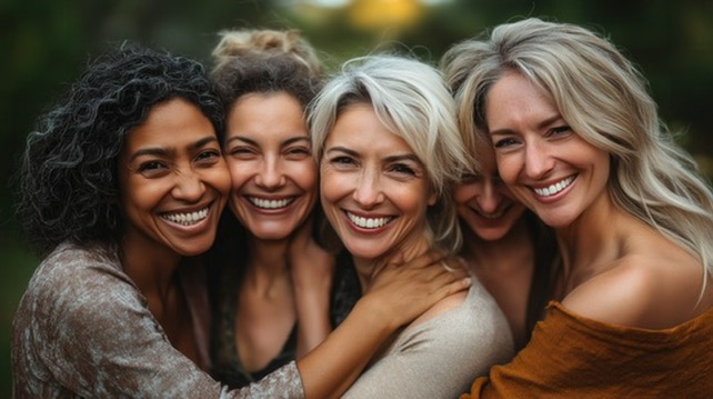 Group of diverse women smiling